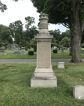 Back of Joseph Mattison gravestone
